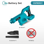 Yofidra harjadeta v&auml;ga v&otilde;imas elektriline puhur 6 k&auml;iku Aia majapidamistolmupuhastuspuhur Elektrit&ouml;&ouml;riistad 18 V Makita aku jaoks Without Battery