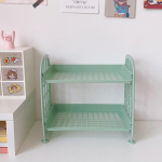 Kawaii Macaron Minimalist kirjutuslaud lauaarvuti hoiustamisriiul Tudengite &uuml;hiselamu kokkupandav &otilde;&otilde;nesriiul Nahahooldusriiul roosa