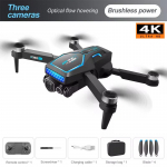 Uus S180 Drone 4K/6K/8K HD ESC kahe kaameraga optilise voolu positsioneerimine WIFI FPV 360&deg; takistuste v&auml;ltimine harjadeta kokkupandav RC Quadcopter m&auml;nguasi 4K 1B must