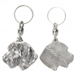 Dachshund Wire-haired, Wiener dog, Badger dog III - Silver-plated dog pendant, handbag decoration, backpack pendant by Art-Dog brand