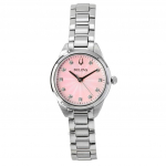 Bulova Sutton Roostevabast terasest Teemantdetailidega Roosa sihverplaat Kvarts 96P249 Naiste k&auml;ekell roosa
