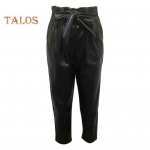 Naiste p&uuml;ksid Elastsed k&otilde;rge v&ouml;&ouml;kohaga n&ouml;&ouml;riga kunstnahast p&uuml;ksid sirge istumisega &uuml;hev&auml;rvilised vabaaja stiilis pikad p&uuml;ksid XL khaki