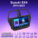 2 DIN Android Carplay Autoraadio Suzuki SX4 2014-2021 jaoks Multimeediam&auml;ngija Pea&uuml;ksus Stereo GPS-navigatsioon BT WIFI 2+32GB 1+16GB blue