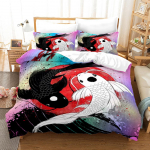 3D Prinditud Kala Voodipesu, King Queen Voodi, Udusule Tekikott ja Padjap&uuml;&uuml;r, 2/3 tk &Uuml;lipeen Kiud Kiiresti Kuivav Magamistoa Kaunistus Baby 100x135cm