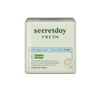 Secret Day Fresh orgaanilised vegan h&uuml;gieenisidemed, valige 6 t&uuml;&uuml;pi (V&auml;ike/keskmine/suur/&uuml;lipikk &ouml;&ouml;bimine/pikk alusp&uuml;ksid) Long panty liner 20P white