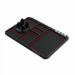 Multifunktsionaalne libisemiskindel auto armatuurlaua matt GPS-telefoni kinnitushoidik, kaardi hoidja silikoonpadi punane