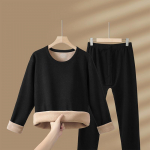 Meeste Talvine Aluspesu Komplekt &Otilde;mblusteta Pehme Pl&uuml;&uuml;s Soe Kahepoolne Soojendusega Liibuv Elastne Pikkade Varrukatega XXXXL must