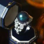 Prantsuse elegantsi temperament p&auml;rls&otilde;rmus naiste avav&auml;ljak Kuulsuste nimetiss&otilde;rmus Ehted Temperament adjustable opening valge kulla v&auml;rv