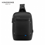 Meeste rindkotid Kingsons Vargusvastane 14-tollise s&uuml;learvuti kott Veekindel messenger-kott ristkorpusena USB-laadimispordi ja TSA tollilukuga KS3165-I 14 inch must
