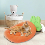 Dog Bed Cat Carrot Shape Breathable Machine Washable,Comfortable,for Small to Medium Pets Soft S
