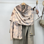 185*65cm kvaliteetne kahepoolne paksendatud ka&scaron;miir-imitatsiooniga sall S&uuml;gistalvine tr&uuml;kitud soe sall Naiste kingitus 185*65cm roosa