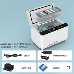 Kuningliku suurusega insuliinik&uuml;lmik, kerge insuliinijahuti reisikott, laetav aku, minik&uuml;lmik, suure mahutavusega
