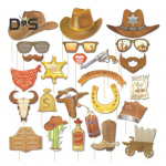 Western Cowboy fotokabiini rekvisiidid Kauboid otsitakse plakatite selfie raami komplekt Metsiku l&auml;&auml;ne maal&auml;hedased peotarbed Sets