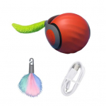 Interaktiivne veerev kassim&auml;nguasi, mis on puutetundlikult aktiveeritud, automaatne liikuv pall, millel on pehme saba oranž