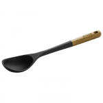 STAUB Aksessuaarid - Cuill&egrave;re &agrave; Servir, 31 cm, Silicone Noir, Bois d'Acacia