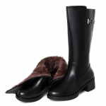 Naiste saapad Ehtsast nahast soojad paksud naiste villased saapad Suured naiste talvekingad 35