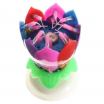 SMRT U Bougie Anniversaire Fleur Musical Lotus Rotatif Soire&eacute; G&acirc;teau Mariage mitmev&auml;rviline