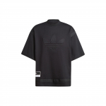 Adidas Originals Street Premium Adibreak American Retro Loose Fit Sport Printed Logo l&uuml;hikeste varrukatega T-s&auml;rk meestele, must IP3283 XS