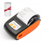 Kviitungiprinter 58mm Mini Termoprinter Traadita BT USB Mobiilne Printer &Uuml;hildub Android/iOS/Windows S&uuml;steemiga Orange oranž