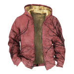 Meeste talvine t&otilde;mblukuga kapuutsiga fliisist kampsun Patch Pocket vabaaja jakiga L sinine