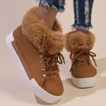 2024 Suur Suurus Talvised L&uuml;hikese S&auml;&auml;rega Pika Karvaga Nahast Lumesaapad Polsterdatud Platvorm Sapatos Feminino Vabaaja Soojad Naiste Saapad Korvpallijalatsid 43 pruun