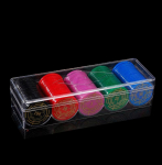 Vastupidav l&auml;bipaistev akr&uuml;&uuml;list pokkeri žetoonide kandik 100 žetoonide &uuml;mbris, karbihoidik, kogumisesemete k&auml;sit&ouml;&ouml; 24*7*4.5cm