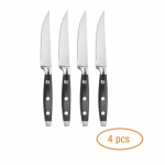 4-10 tk Roostevabast terasest steigi nuga &otilde;htus&ouml;&ouml;giks l&otilde;ikamisnoad Chef Meat Utility nugade komplekt POM plastist pehme musta k&auml;epidemega 8,5 tolli 8 inch