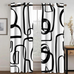 Abstract Art Anthestic Boho Morandi Aknakardinad Elutoa Rulood Magamistoa Vannitoa K&ouml;&ouml;k Kontoriuks Kodukaunistus 2tk 135W185H(CM)53x73in&Grommet Top
