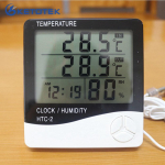 1 PC LCD digitaalne termomeetri h&uuml;gromeetri ilmajaam kodu siseruumides v&auml;listingimustes C/F temperatuuri niiskuse m&otilde;&otilde;tja koos &auml;ratuskellaga