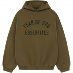 Fear of God Essentials fliisist kapuutsiga pusa Oliiviroheline Meeste pealisr&otilde;ivad Roheline 192BT246254F XS