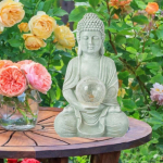 Buddha kujuke P&auml;ikesevalgustusega V&auml;liaia Kuju Lamp ,Skulptuur Lamp, Sissekolimise Kingitus Vaik Aia Kunst