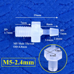 10 tk M5~M16 isakeermega 2,4~16 mm PP pagood otse&uuml;hendus Aia kastmisveetoru vooliku &uuml;henduskohad Akvaariumi kalapaagi adapteri ogaliitmikud M5-2.4mm (10 Pieces)