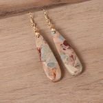 Teardrop Shoushan Jaspise k&otilde;rvar&otilde;ngas naistele Fashion Bold Statement k&otilde;rvar&otilde;ngad