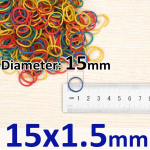 L&auml;bim&otilde;&otilde;t 15&ndash;50 mm, v&auml;rvilised k&otilde;rge elastsed kummipaelad, mis pakuvad venivaid lateksr&otilde;ngaid kooli kontoritarvete jaoks 100Pcs
