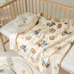 Beebi tekk Vasts&uuml;ndinu puuvillane marli tekk v&auml;ikelapse Multifilmide print Superpehme tekk Musliin m&auml;hkimine Laste voodipesu 100x110cm