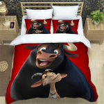 3D-prinditud multifilm Ferdinand Voodipesukomplektid peen vooditarvete komplekt tekikott vooditekk voodipesukomplekt luksuslik s&uuml;nnip&auml;evakingitus EU Single 135x200cm