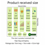 Loomingulised l&uuml;litikleebised, fluorestseeruvad seinakleebised elutoa ja vannitoa jaoks, isekleepuvad, &ouml;&ouml;sel helendavad, kodukaunistamine