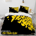 3D Wu T-TANG Klannide Seeria Silt Tekk Voodipesukomplekt, Tekikott Voodikomplekt Tekikate Padjap&uuml;&uuml;r, King Queen Suuruses Voodipesukomplekt Lastele AU Single 140x210cm