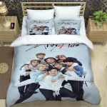 KPOP S-Stray-K-Kids print Voodipesukomplektid peen vooditarvikute komplekt tekikate vooditekikomplekt voodipesukomplekt luksuslik s&uuml;nnip&auml;evakingitus AU Single 140x210cm