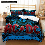 Mood AC_DC Rockb&auml;nd Voodipesukomplekt Poisid T&uuml;drukud &Uuml;hekohaline Kuninganna Suurus Tekikott Padjap&uuml;&uuml;r Voodi Lapsed T&auml;iskasvanud Mood Kodutekstiil 70x133cm 2pcs