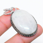 Rainbow Moonstone Handmade 925 Sterling Silver Jewelry Pendant 2.01 g0l76