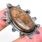 Ghost Eye Jasper Handmade 925 Sterling Silver Gift Pendant 1.97 z4h42