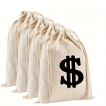 5 tk l&otilde;uendist rahakotti dollarim&auml;rgiga - Ideaalne valentinip&auml;evaks, uusaastap&auml;evaks, lihav&otilde;ttep&uuml;hadeks, cosplayks ja peosoosikuteks, kost&uuml;&uuml;m, rekvisiit Pack of 5 valge