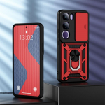 KEYSION P&otilde;rutuskindel &uuml;mbris VIVO V40 SE 80W V40 Lite slaidikaamera kaitser&otilde;ngastele telefoni tagakaas VIVO Y200 5G Y19S jaoks for VIVO V40 SE 80W punane