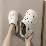 4,0-tollised naiste PVC k&otilde;rgust lisavad libisemiskindlad platvormpl&auml;tud - Suvi 2024 kollektsioon Free DIY Nude Shoes, 40-41 valge