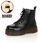 Naiste S&uuml;gis Talv Pahkluusaapad Paeltega Madalad Kontsad Karusnahast Puuvillase Voodriga Platvormkingad Naine Nahast Mootorrattasaapad Naised 37