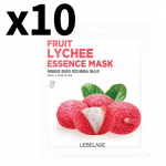 Lebelage Fruits Lychee Essence maskipakk (10 lehte) - Niisutavad ja toitvad n&auml;omaskid