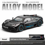 1/24 Mercedes Benz AMG ONE v&otilde;idus&otilde;idu sulamist survevalatud auto mudel heli ja valgusega arvuti host DIY kaunistused Moodne kingitus s&otilde;brale must
