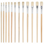 12 tk akr&uuml;&uuml;lpintslid, vesiv&auml;rvipintslid, erineva suurusega pintslid, puidust k&auml;epidemega pintslid akr&uuml;&uuml;l&otilde;liga kunstide detailide kivimaalimiseks 12pcs