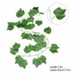 2,3 m siidist lehed v&otilde;lts pugeja roheline leht luuderohi viinapuu 1/2/3 m LED stringi tulede kaunistus pulmapeoks rippuv vanik koduaed 1pc